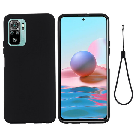 Xiaomi Redmi Note 10 / Nota 10s Capa de Silicone Líquido com Cordão