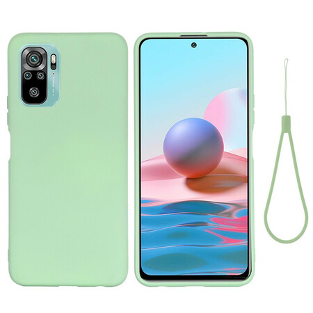 Xiaomi Redmi Note 10 / Nota 10s Capa de Silicone Líquido com CordÃ£o