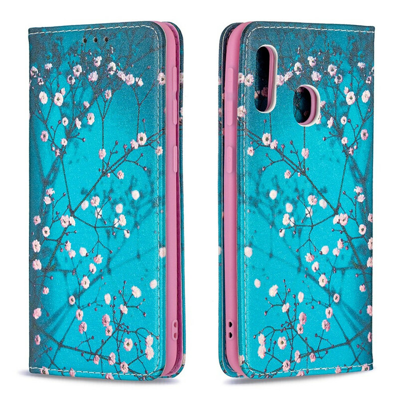 Capa Flip Cover Samsung Galaxy A20e Ramos floridos