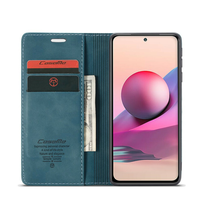 Capa Flip Xiaomi Redmi Note 10 / Nota 10s Efeito Couro CASEME