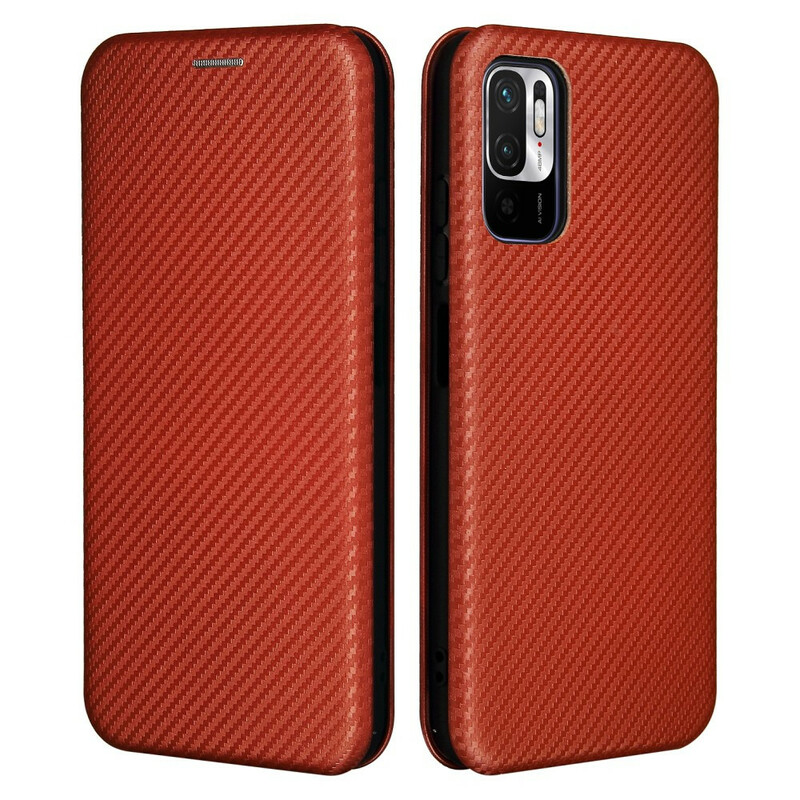 Capa Flip Xiaomi Redmi Note 10 5G / Poco M3 Pro 5G Fibra de Carbono Colorida