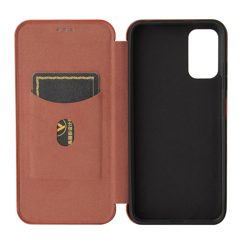 Capa Flip Xiaomi Redmi Note 10 5G / Poco M3 Pro 5G Fibra de Carbono Colorida