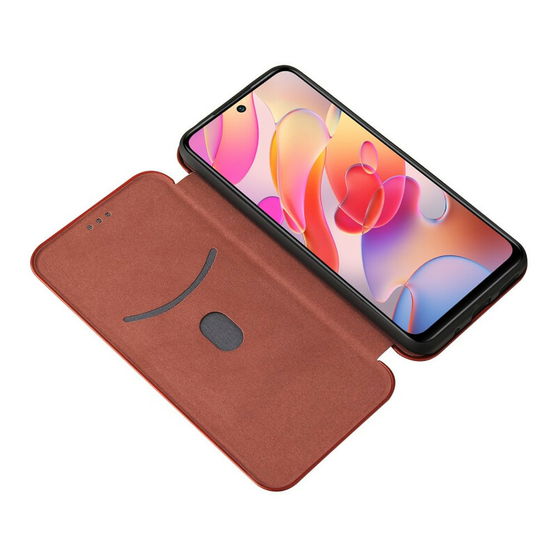 Capa Flip Xiaomi Redmi Note 10 5G / Poco M3 Pro 5G Fibra de Carbono Colorida