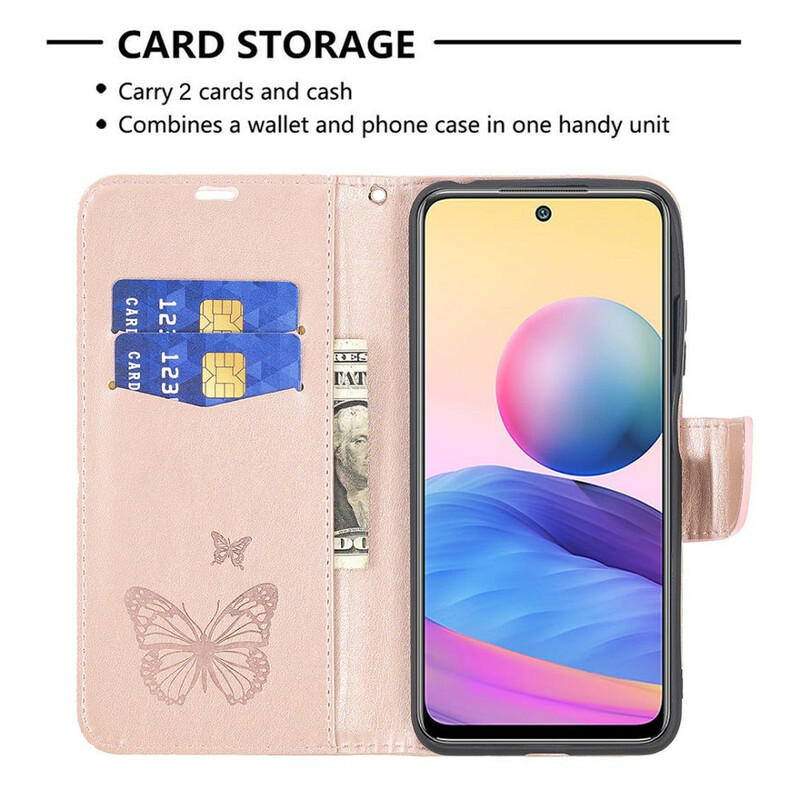 Xiaomi Redmi Note 10 5G / Poco M3 Pro 5G Capa de CordÃ£o Impressa com Borboleta