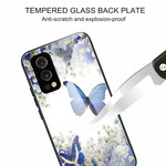 Capa OnePlus Nord 2 5G Design de Borboleta de Vidro Temperado
