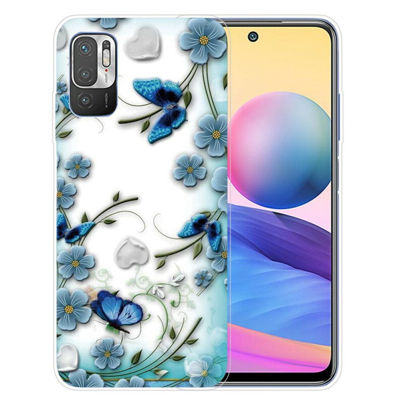 Xiaomi Redmi Note 10 5G / Poco M3 Pro 5G Case Butterflies e Flowers Retro