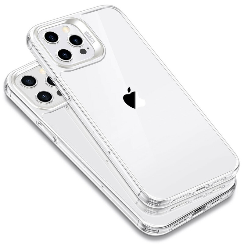 iPhone 12 / 12 Pro Case Glass Back e Borda de Silicone