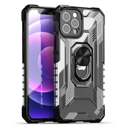 iPhone 12 Pro Capa Frosted com suporte de anéis