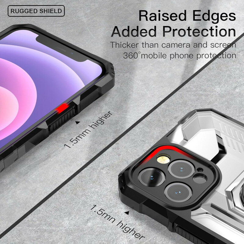 iPhone 12 Pro Capa Frosted com suporte de anéis