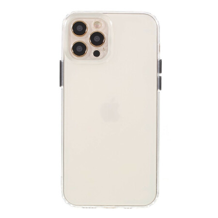 Botões coloridos da capa transparente do iPhone 12 Pro