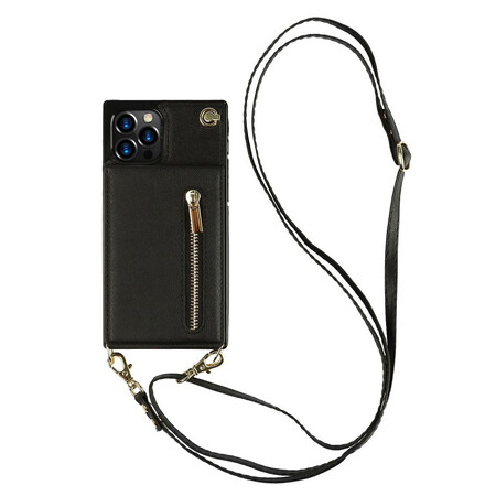 Capa iPhone 12 / 12 Pro Porta-cartões com correia de ombro