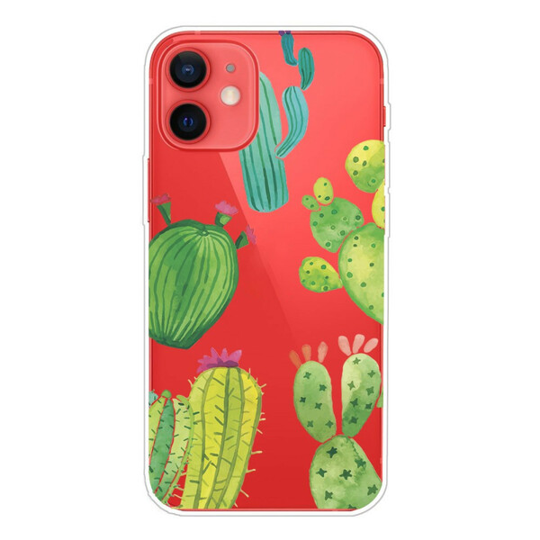 Capa iPhone 13 Mini Cactus Watercolour
