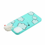 Capa iPhone 13 Mini 3D Dog in the Clouds