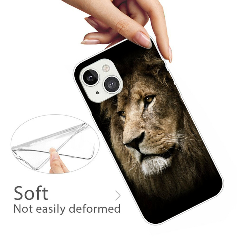 iPhone 13 Mini capa de cabeça de leão