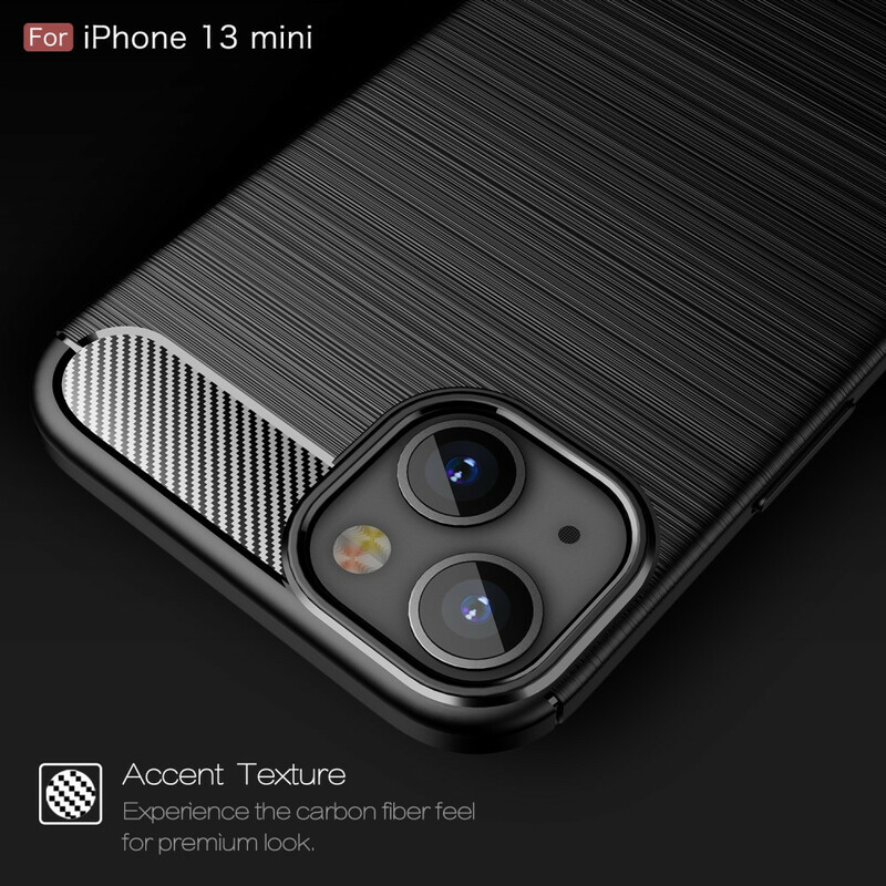 iPhone 13 Mini capa de fibra de carbono escovada