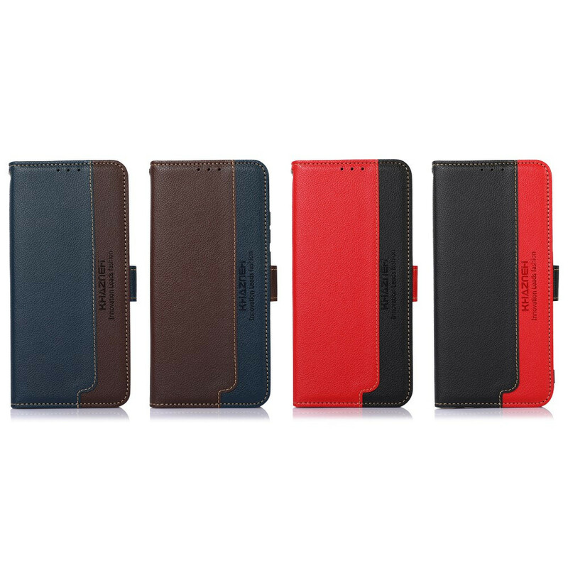 Case iPhone 13 Mini Style Litchi RFID KHAZNEH