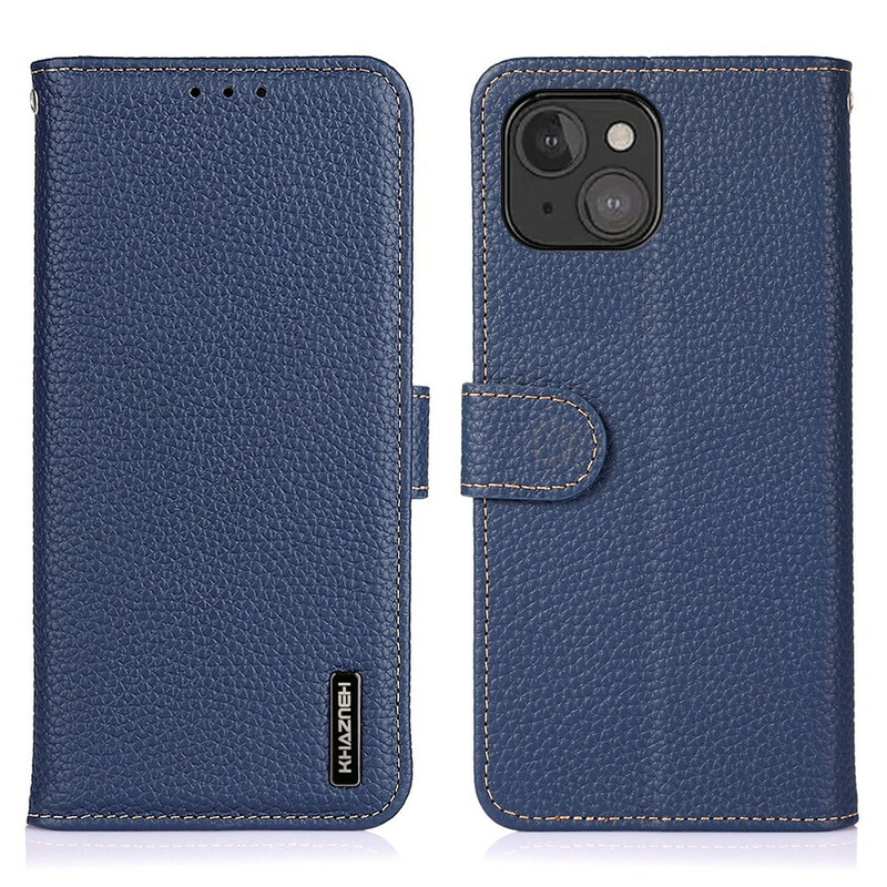 Case iPhone 13 Mini Genuine Leather Litchi KHAZNEH