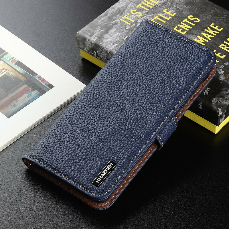 Case iPhone 13 Mini Genuine Leather Litchi KHAZNEH