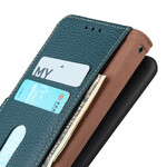 Case iPhone 13 Mini Genuine Leather Litchi KHAZNEH