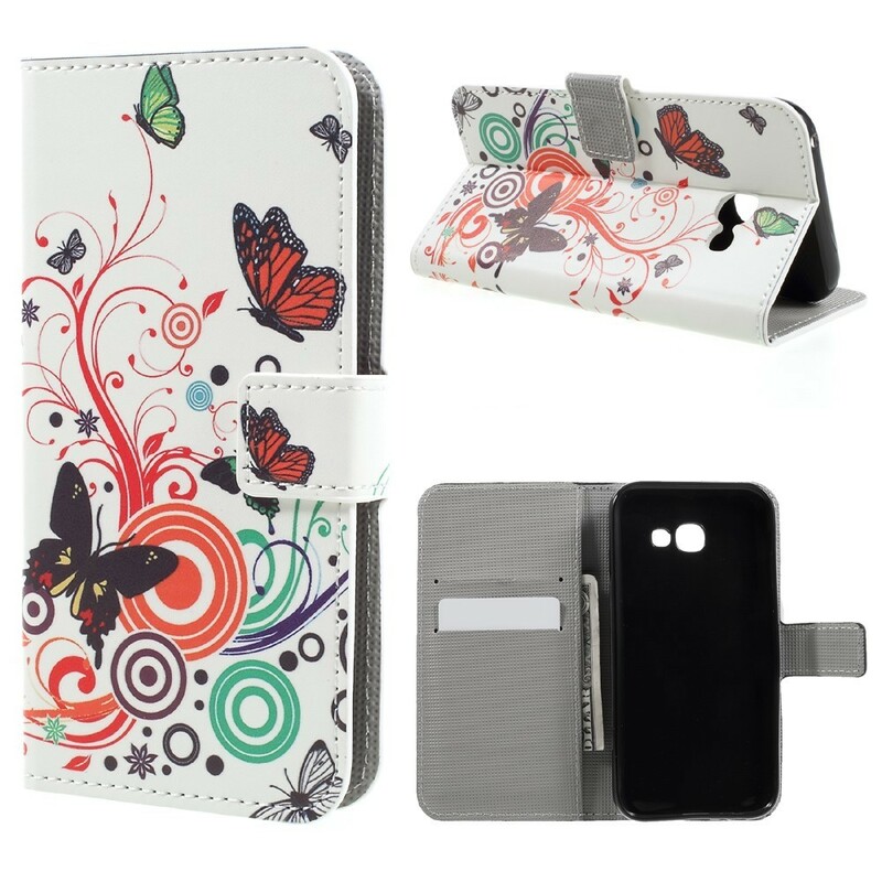 Samsung Galaxy A3 2017 Case Butterflies e Flores