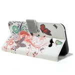 Samsung Galaxy A3 2017 Case Butterflies e Flores