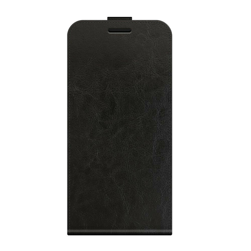 Capa para iPhone 13 Mini Aba de Efeito Couro Vertical