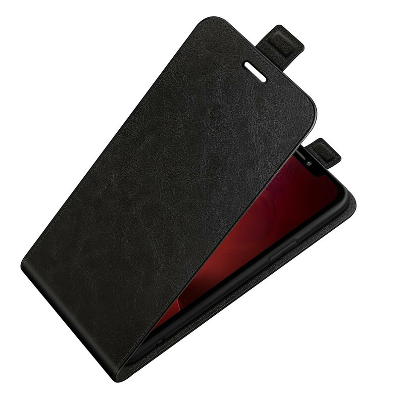 Capa para iPhone 13 Mini Aba de Efeito Couro Vertical