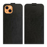 Capa para iPhone 13 Mini Aba de Efeito Couro Vertical