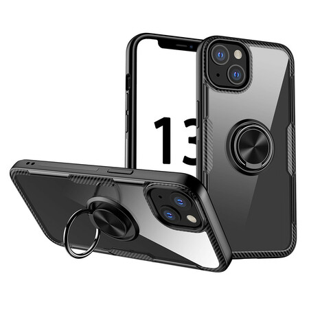 iPhone 13 Mini capa de anéis de fibra metálica de carbono