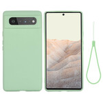 Google Pixel 6 Capa de Silicone Líquido com CordÃ£o