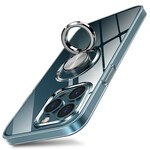 iPhone 13 Mini Capa transparente com suporte de anéis