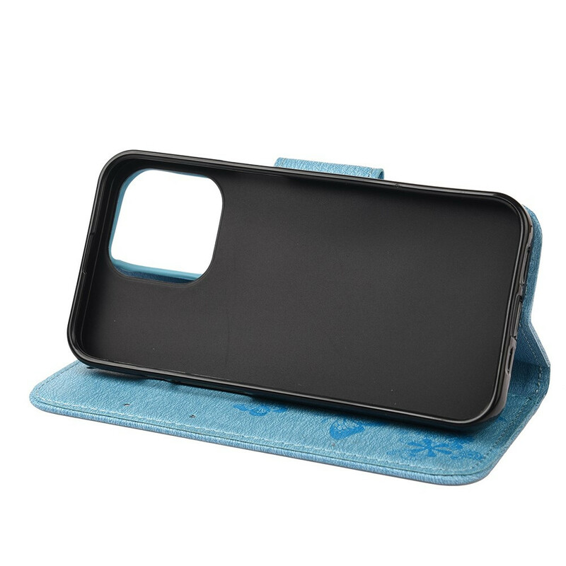 Capa para iPhone 13 Mini Borboletas Esplêndidas com Bracelete