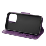 Capa para iPhone 13 Mini Borboletas Esplêndidas com Bracelete