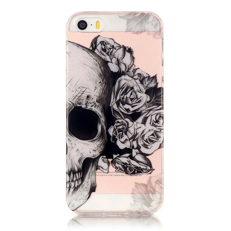 iPhone SE/5/5S Capa transparente do Crânio e Crossbones