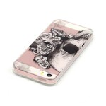 iPhone SE/5/5S Capa transparente do Crânio e Crossbones