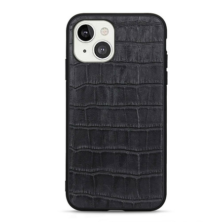 iPhone 13 Mini Capa de couro genuíno Crocodilo Textura