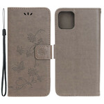 Capa para iPhone 13 Mini Butterflies e Flores com Lanyard