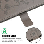 Capa para iPhone 13 Mini Butterflies e Flores com Lanyard