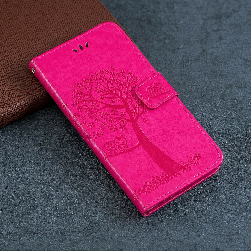Capa para iPhone 13 Mini Tree and Owls with Strap