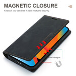 Tampa Flip Cover iPhone 13 Mini Stitching Magnetic Clasp em couro
