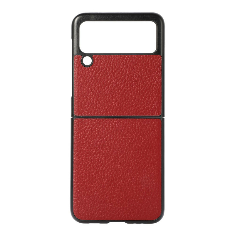 Samsung Galaxy Z Flip 3 5G Genuine Leather Case Litchi Color