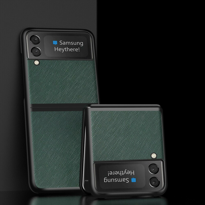 Samsung Galaxy Z Flip 3 5G Capa de Couro Texturizada