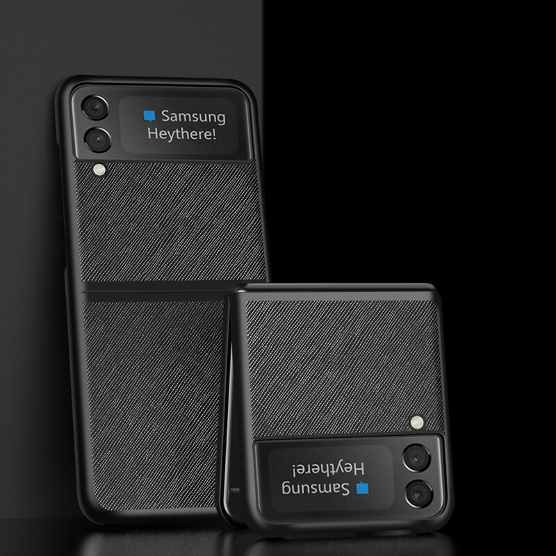 Samsung Galaxy Z Flip 3 5G Capa de Couro Texturizada