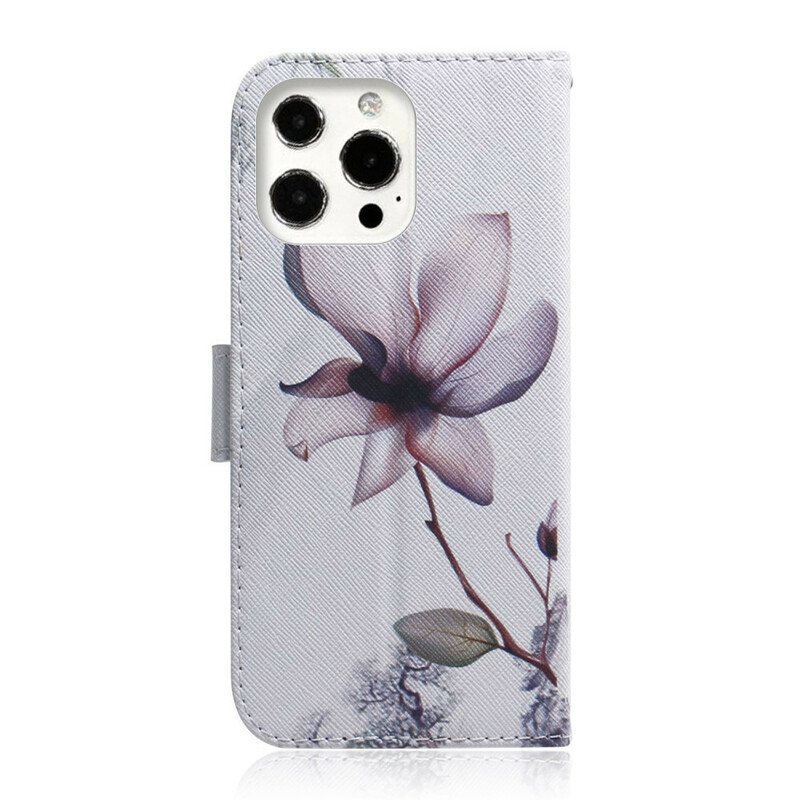 Case iPhone 13 Pro Flower Old Pink