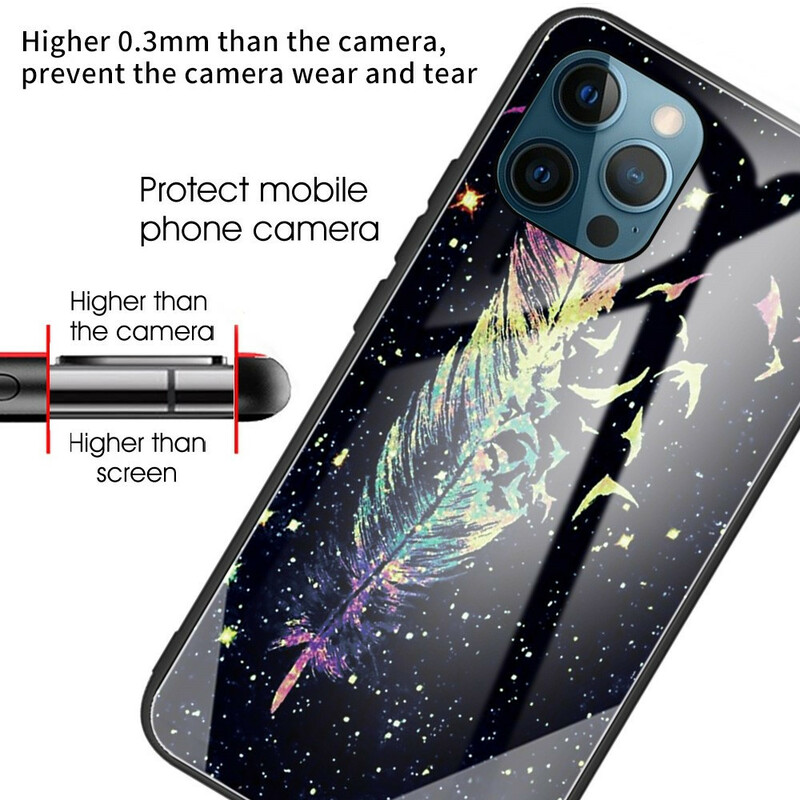 iPhone 13 Pro Case Pena de vidro temperado