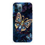 iPhone 13 Pro Max Case Blue Butterflies