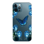 iPhone 13 Pro Max Case Blue Butterflies