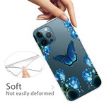 iPhone 13 Pro Max Case Blue Butterflies