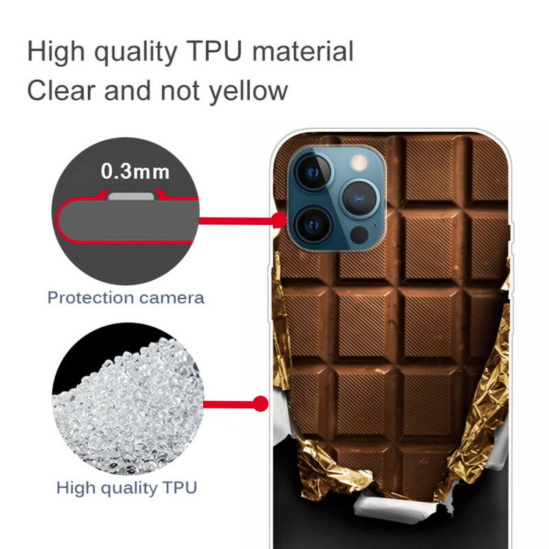 iPhone 13 Pro Máximo de Chocolate em Capa Flexível