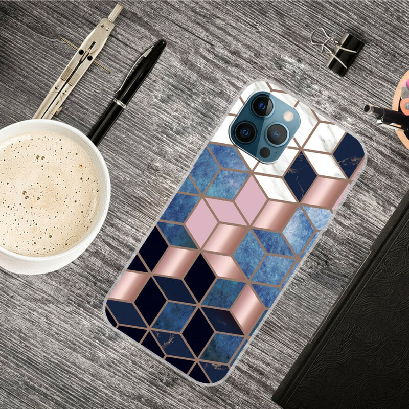 iPhone 13 Pro Marble Case Geometric Variable